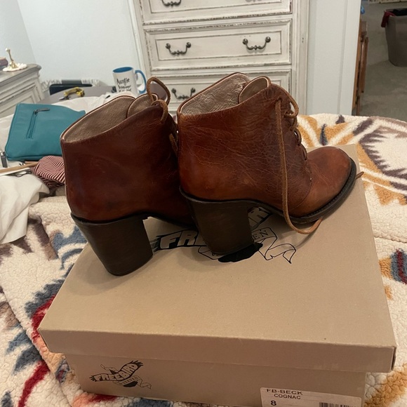 Freebird Beck Cognac Brown Leather Ankle Boots - Picture 2 of 6